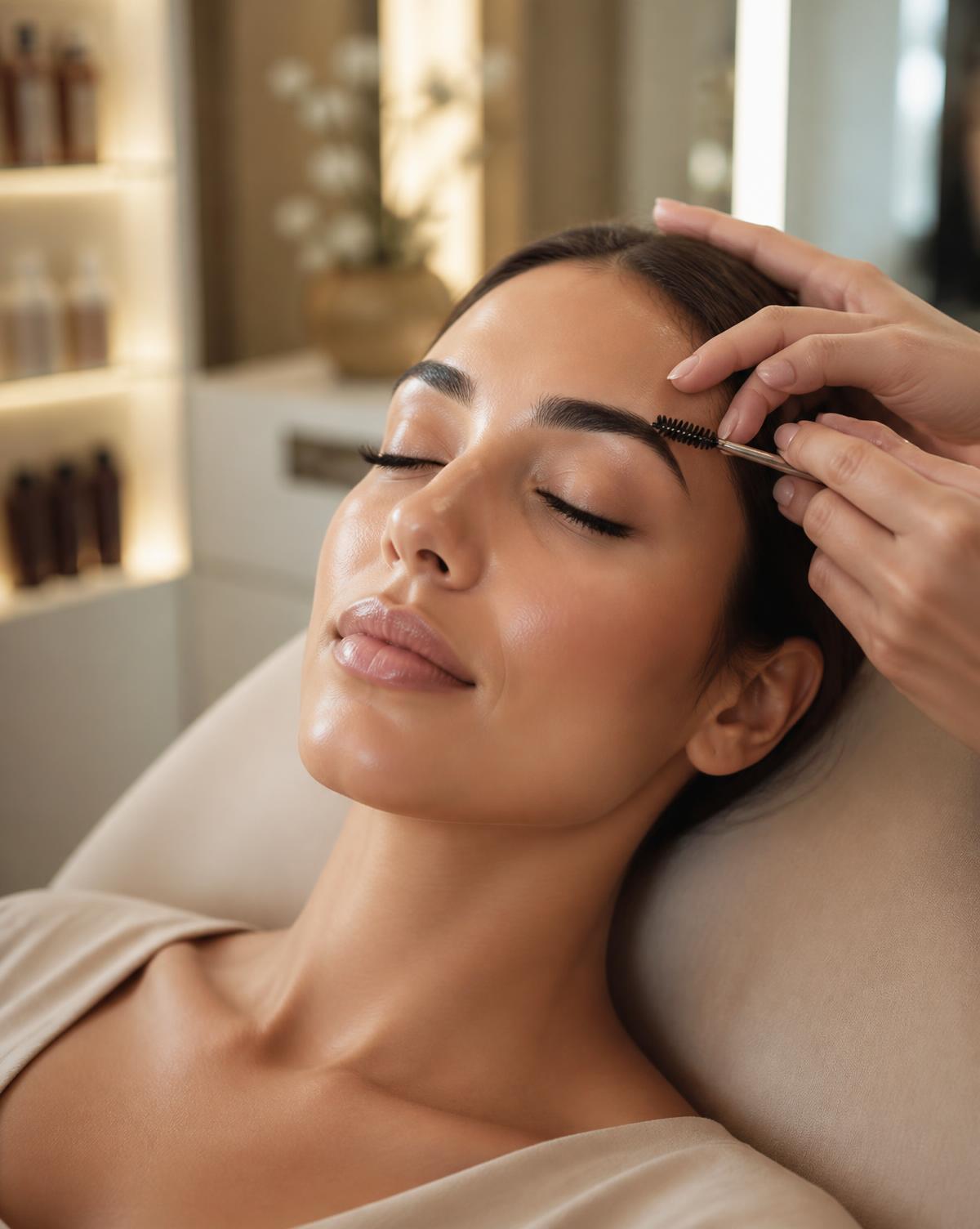 Client with softly shaped brows at Star Beauty Evolution in Sheffield